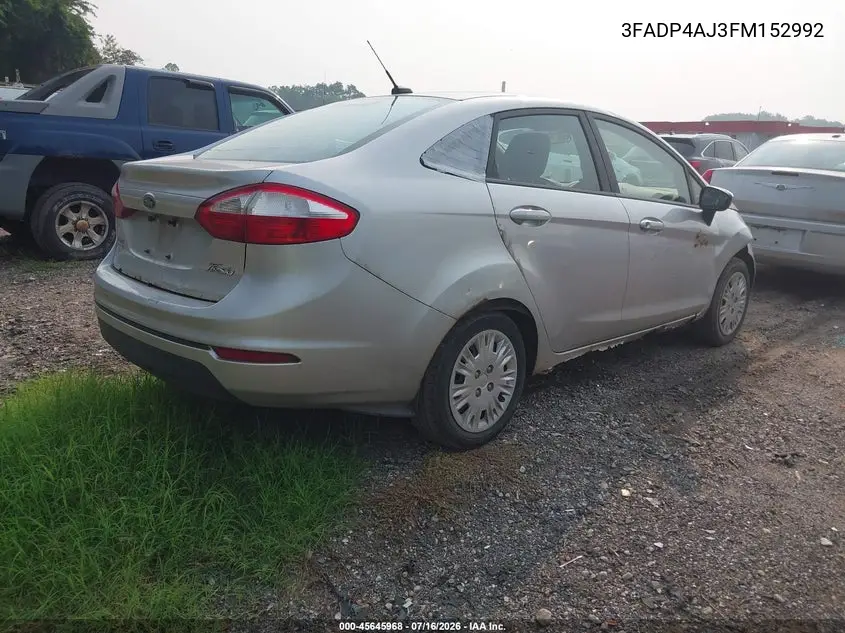 2015 Ford Fiesta S VIN: 3FADP4AJ3FM152992 Lot: 45645968