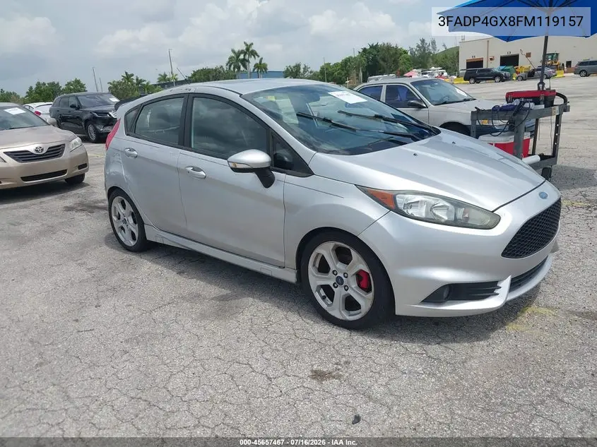 2015 Ford Fiesta St VIN: 3FADP4GX8FM119157 Lot: 45657467