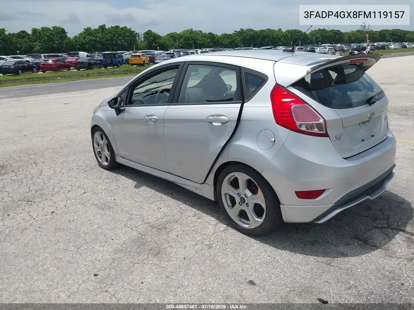 2015 Ford Fiesta St VIN: 3FADP4GX8FM119157 Lot: 45657467