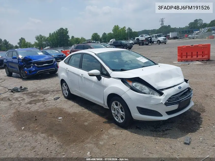 2015 Ford Fiesta Se VIN: 3FADP4BJ6FM191526 Lot: 45676008
