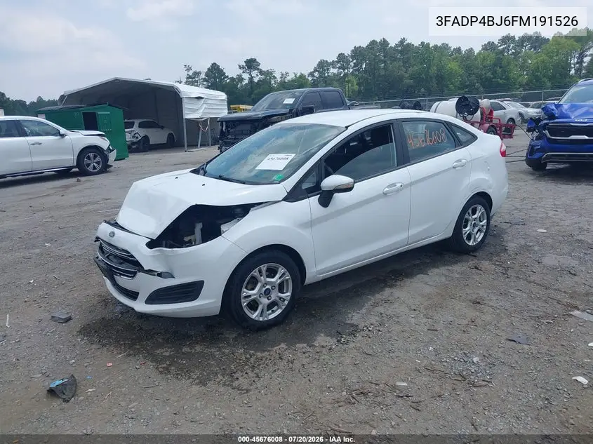 2015 Ford Fiesta Se VIN: 3FADP4BJ6FM191526 Lot: 45676008