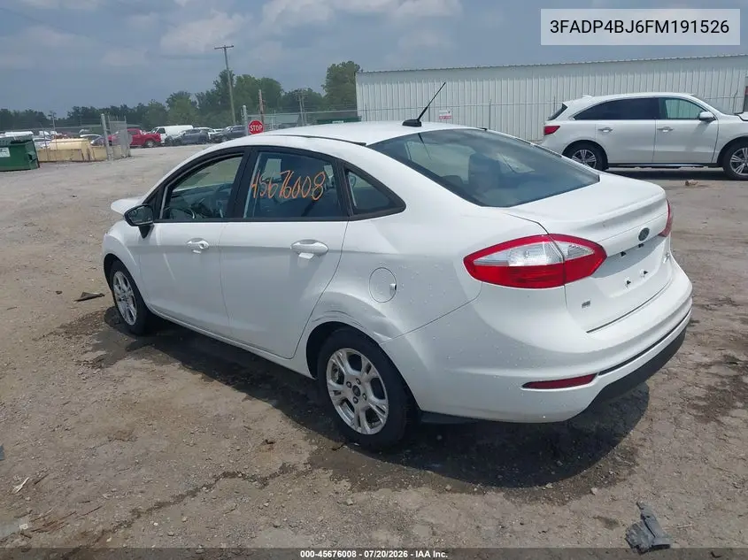 2015 Ford Fiesta Se VIN: 3FADP4BJ6FM191526 Lot: 45676008