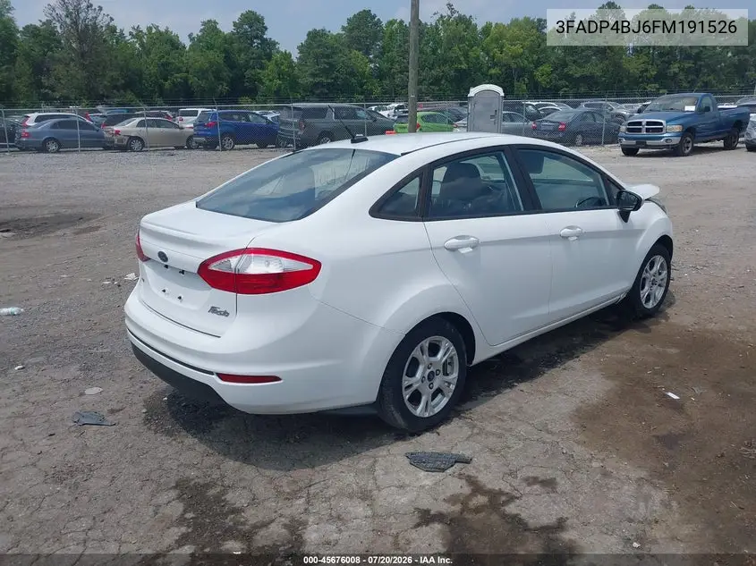 2015 Ford Fiesta Se VIN: 3FADP4BJ6FM191526 Lot: 45676008