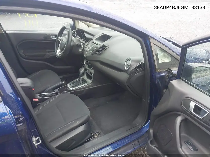 2016 Ford Fiesta Se VIN: 3FADP4BJ6GM138133 Lot: 45191111