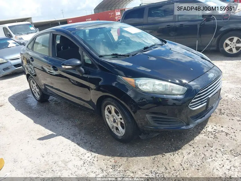 2016 Ford Fiesta Se VIN: 3FADP4BJ0GM159351 Lot: 45379000
