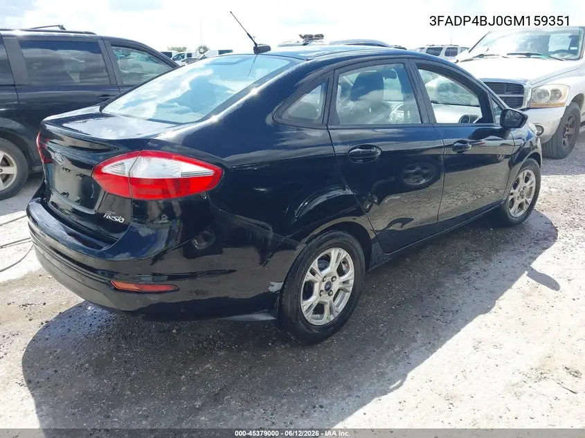 2016 Ford Fiesta Se VIN: 3FADP4BJ0GM159351 Lot: 45379000