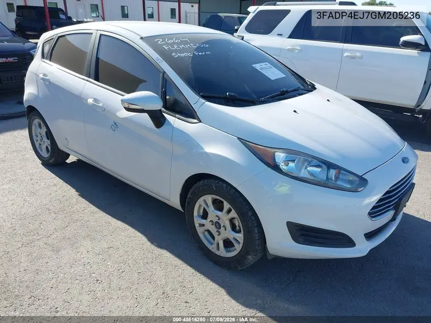 2016 Ford Fiesta Se VIN: 3FADP4EJ7GM205236 Lot: 45516250