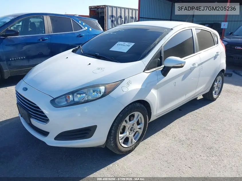 2016 Ford Fiesta Se VIN: 3FADP4EJ7GM205236 Lot: 45516250
