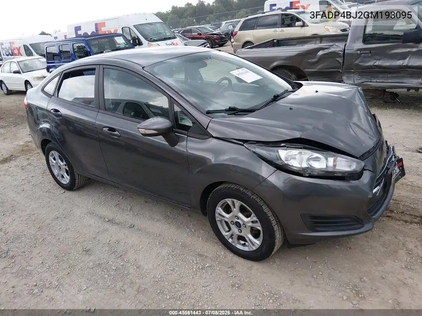 2016 Ford Fiesta Se VIN: 3FADP4BJ2GM193095 Lot: 45561443