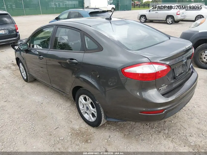 2016 Ford Fiesta Se VIN: 3FADP4BJ2GM193095 Lot: 45561443