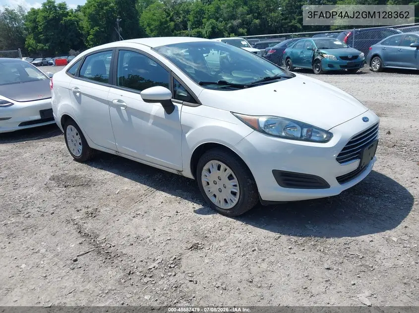 2016 Ford Fiesta S VIN: 3FADP4AJ2GM128362 Lot: 45587479
