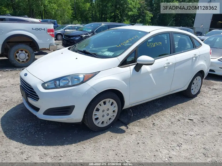 2016 Ford Fiesta S VIN: 3FADP4AJ2GM128362 Lot: 45587479