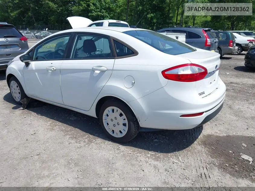 2016 Ford Fiesta S VIN: 3FADP4AJ2GM128362 Lot: 45587479