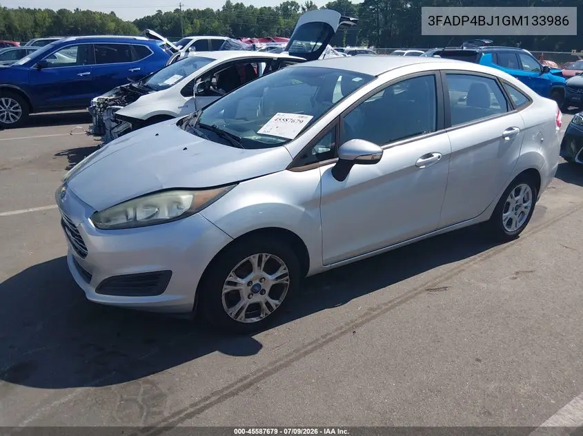 2016 Ford Fiesta Se VIN: 3FADP4BJ1GM133986 Lot: 45587679
