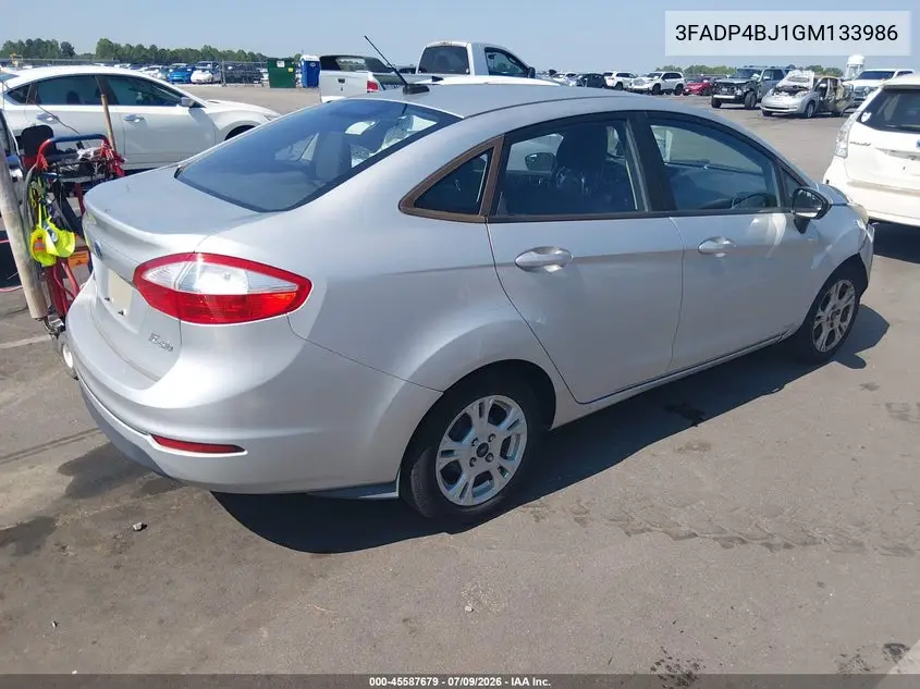 2016 Ford Fiesta Se VIN: 3FADP4BJ1GM133986 Lot: 45587679