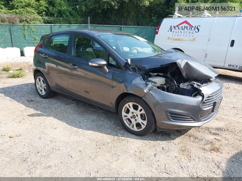 2016 Ford Fiesta Se VIN: 3FADP4EJ4GM156321 Lot: 45606107