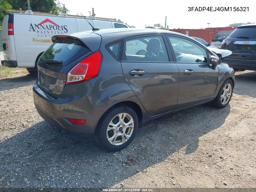 2016 Ford Fiesta Se VIN: 3FADP4EJ4GM156321 Lot: 45606107