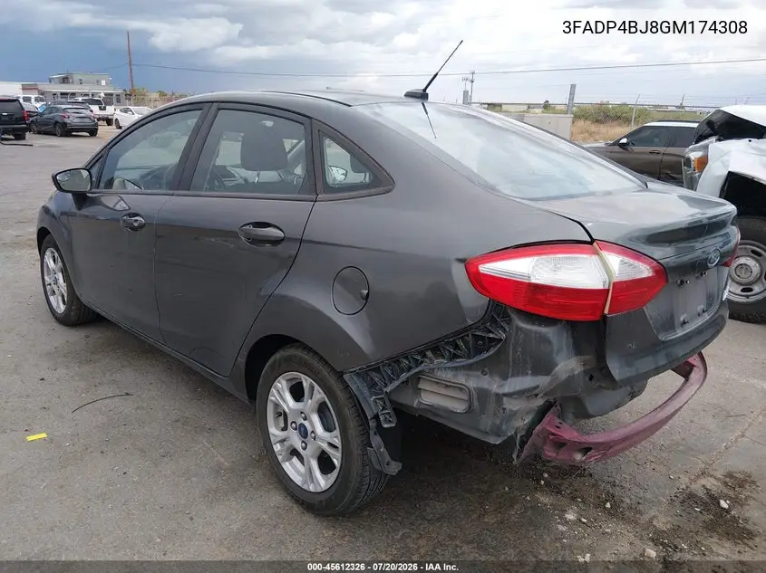 2016 Ford Fiesta Se VIN: 3FADP4BJ8GM174308 Lot: 45612326