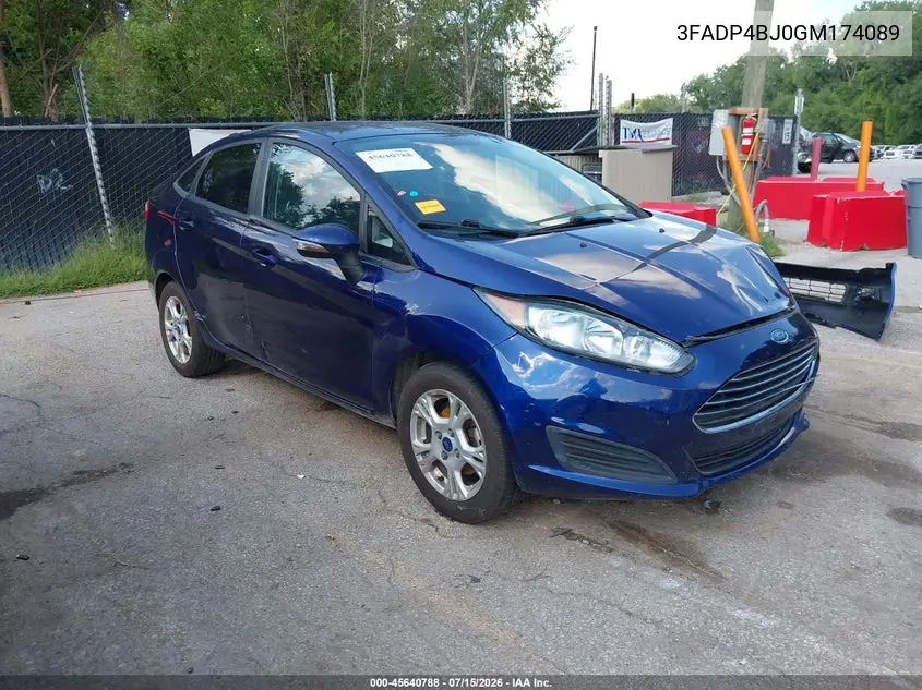 2016 Ford Fiesta Se VIN: 3FADP4BJ0GM174089 Lot: 45640788