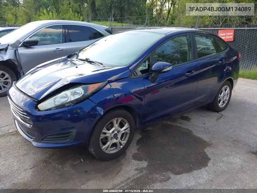 2016 Ford Fiesta Se VIN: 3FADP4BJ0GM174089 Lot: 45640788