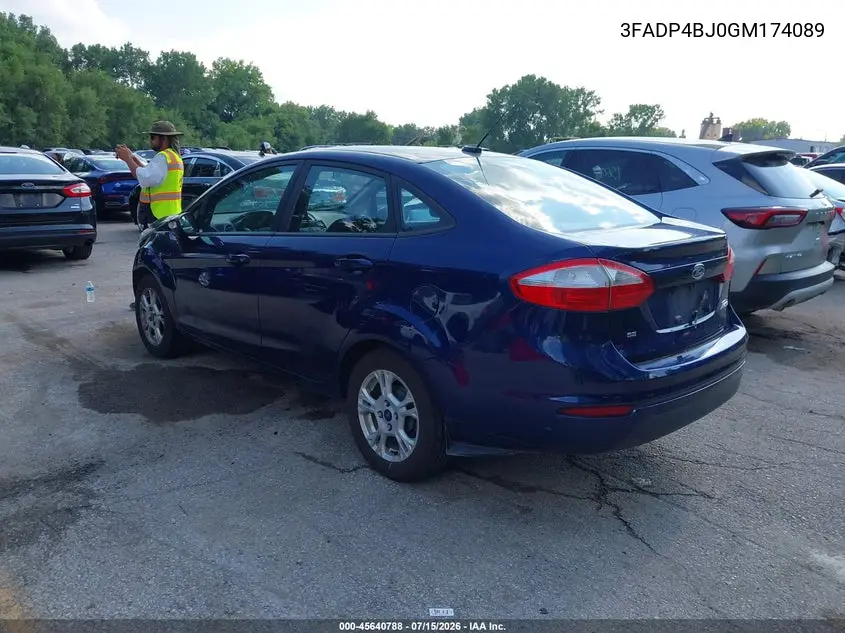 2016 Ford Fiesta Se VIN: 3FADP4BJ0GM174089 Lot: 45640788