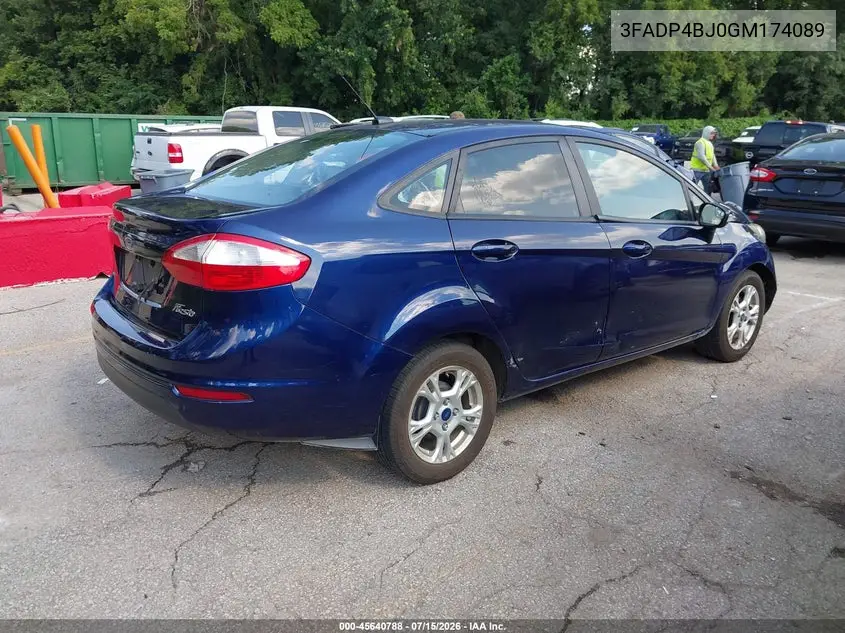 2016 Ford Fiesta Se VIN: 3FADP4BJ0GM174089 Lot: 45640788