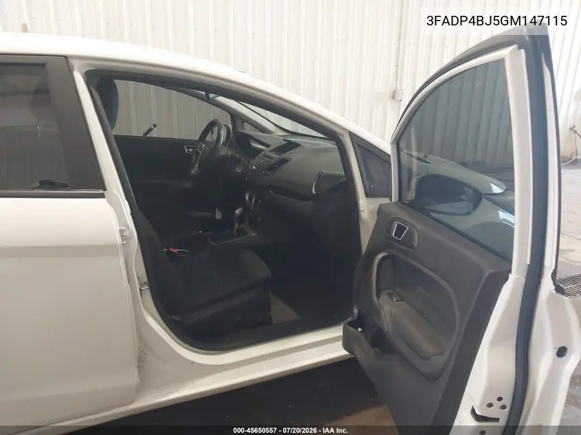 2016 Ford Fiesta Se VIN: 3FADP4BJ5GM147115 Lot: 45650557