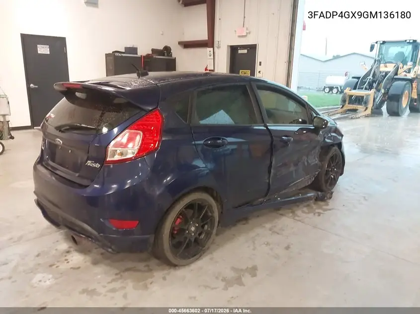 2016 Ford Fiesta St VIN: 3FADP4GX9GM136180 Lot: 45663602