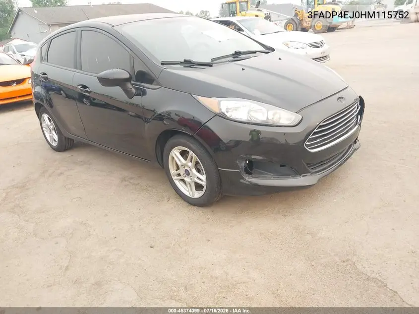 2017 Ford Fiesta Se VIN: 3FADP4EJ0HM115752 Lot: 45374099