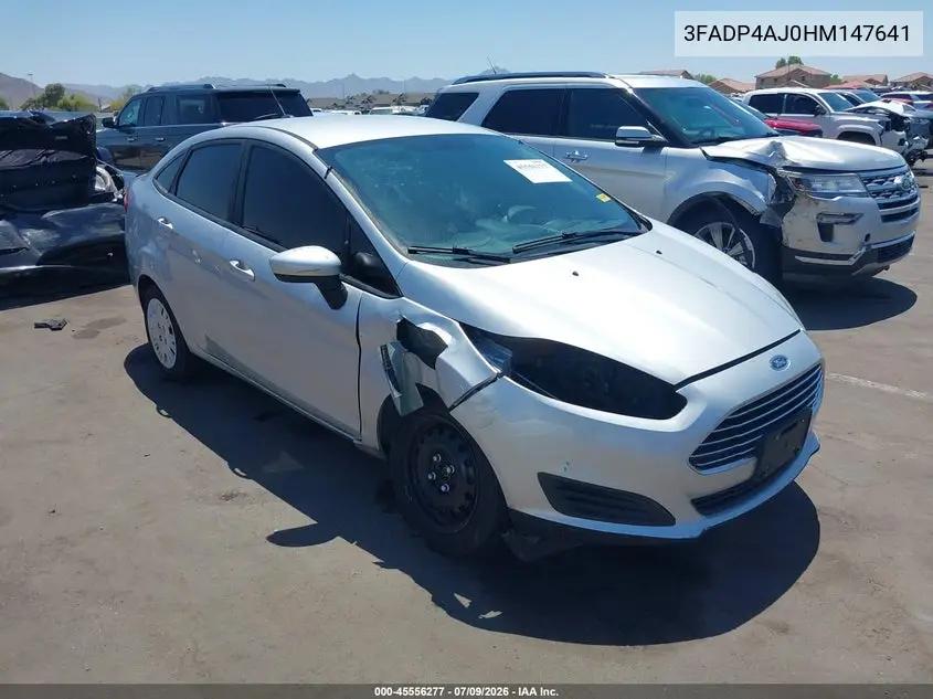 2017 Ford Fiesta S VIN: 3FADP4AJ0HM147641 Lot: 45556277