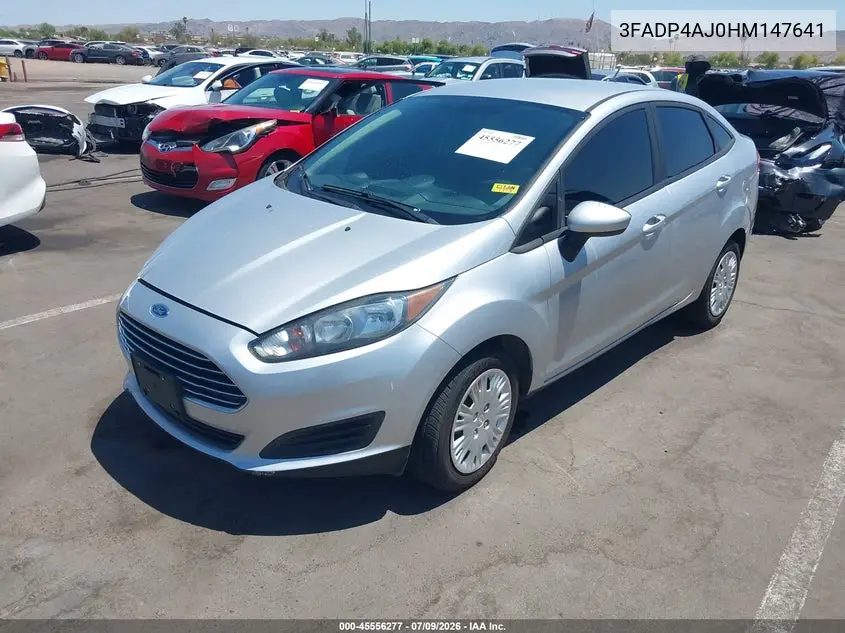 2017 Ford Fiesta S VIN: 3FADP4AJ0HM147641 Lot: 45556277