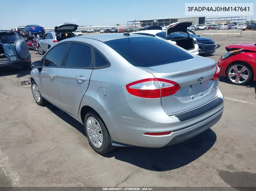 2017 Ford Fiesta S VIN: 3FADP4AJ0HM147641 Lot: 45556277
