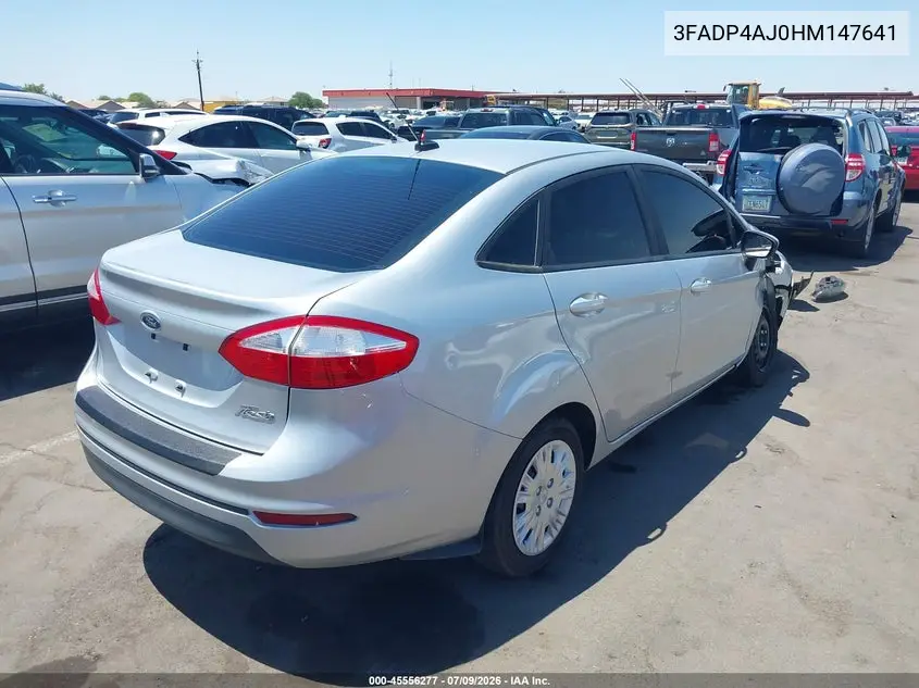 2017 Ford Fiesta S VIN: 3FADP4AJ0HM147641 Lot: 45556277