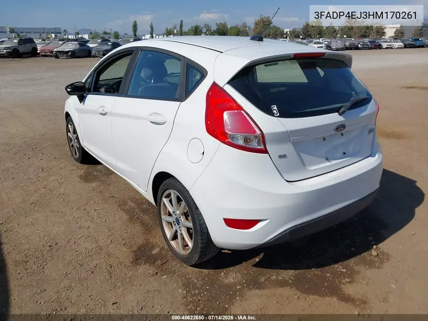 2017 Ford Fiesta Se VIN: 3FADP4EJ3HM170261 Lot: 45622650