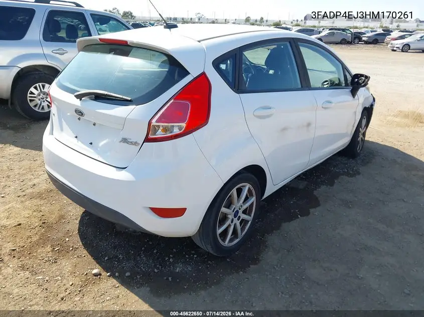 2017 Ford Fiesta Se VIN: 3FADP4EJ3HM170261 Lot: 45622650