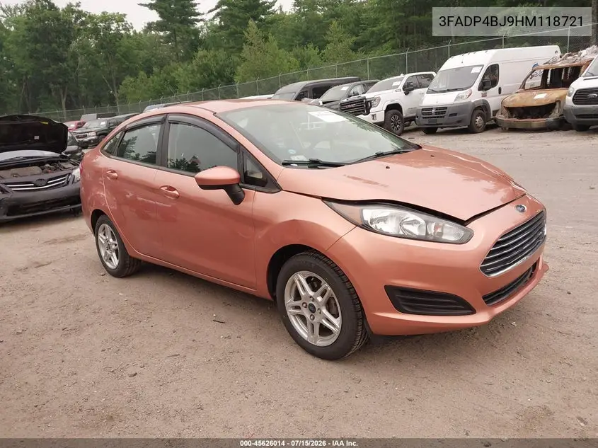 2017 Ford Fiesta Se VIN: 3FADP4BJ9HM118721 Lot: 45626014