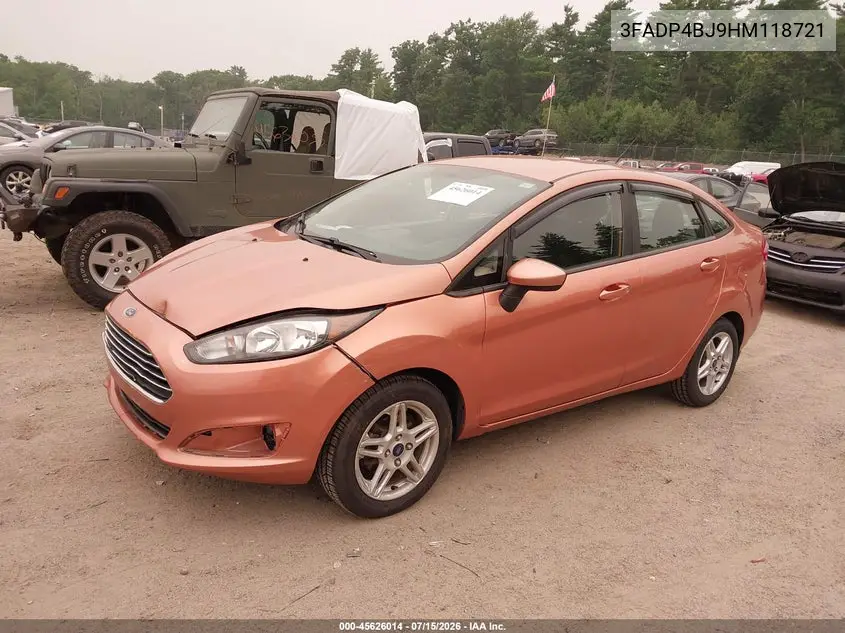 2017 Ford Fiesta Se VIN: 3FADP4BJ9HM118721 Lot: 45626014