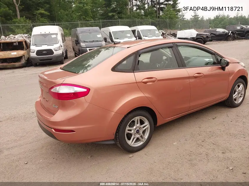 2017 Ford Fiesta Se VIN: 3FADP4BJ9HM118721 Lot: 45626014