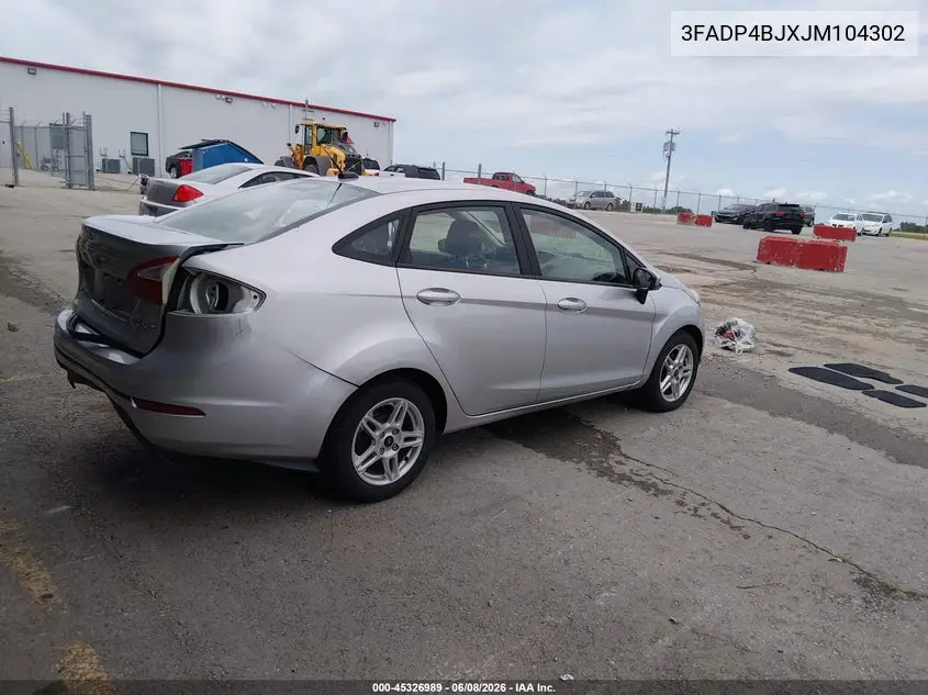2018 Ford Fiesta Se VIN: 3FADP4BJXJM104302 Lot: 45326989