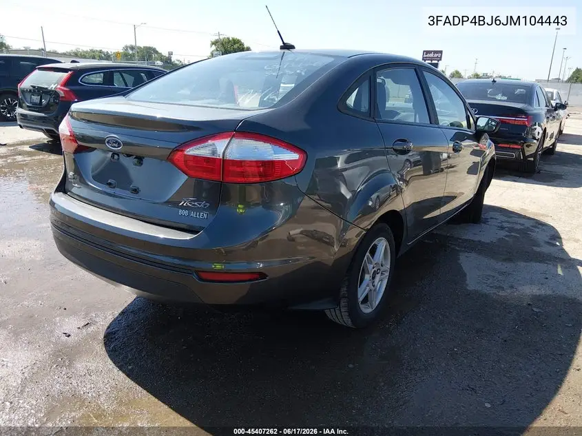 2018 Ford Fiesta Se VIN: 3FADP4BJ6JM104443 Lot: 45407262