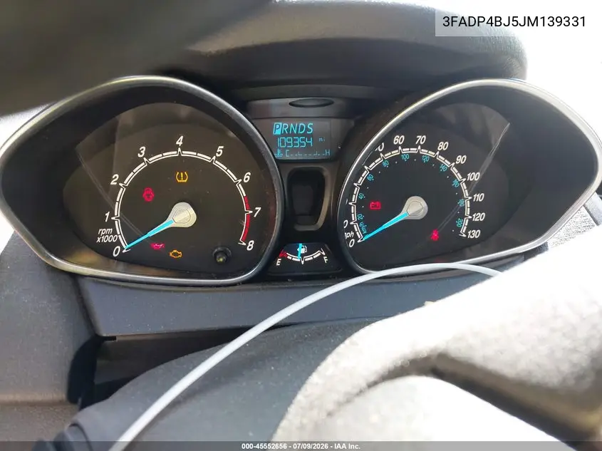 2018 Ford Fiesta Se VIN: 3FADP4BJ5JM139331 Lot: 45552656