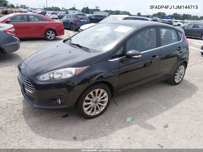 2018 Ford Fiesta Titanium VIN: 3FADP4FJ1JM144715 Lot: 45569000