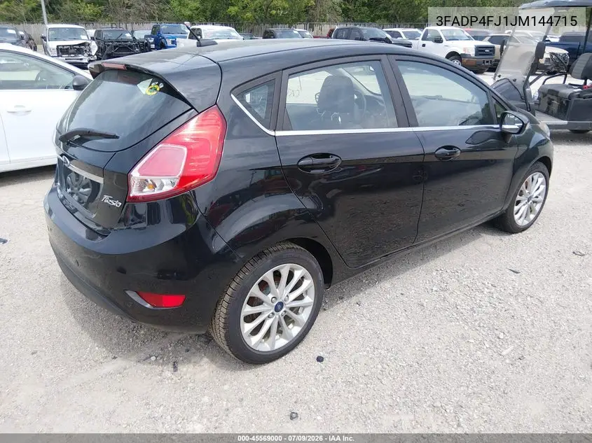 2018 Ford Fiesta Titanium VIN: 3FADP4FJ1JM144715 Lot: 45569000