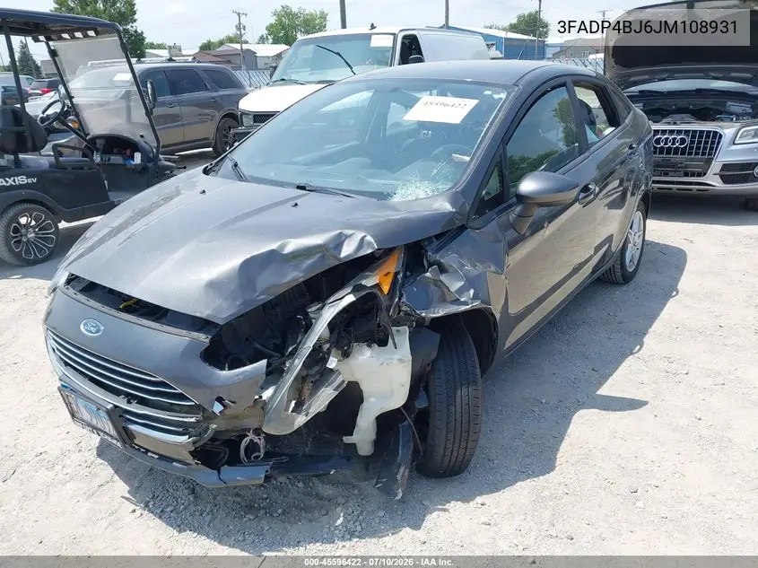 2018 Ford Fiesta Se VIN: 3FADP4BJ6JM108931 Lot: 45596422