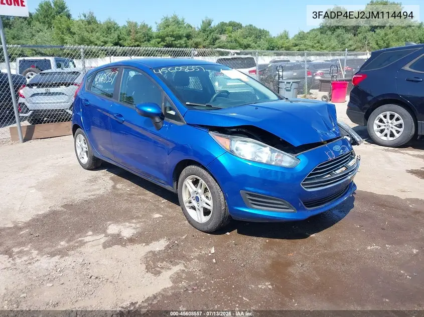 2018 Ford Fiesta Se VIN: 3FADP4EJ2JM114494 Lot: 45608557