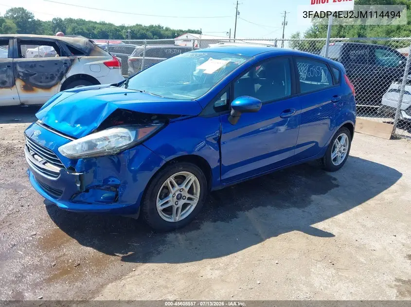 2018 Ford Fiesta Se VIN: 3FADP4EJ2JM114494 Lot: 45608557