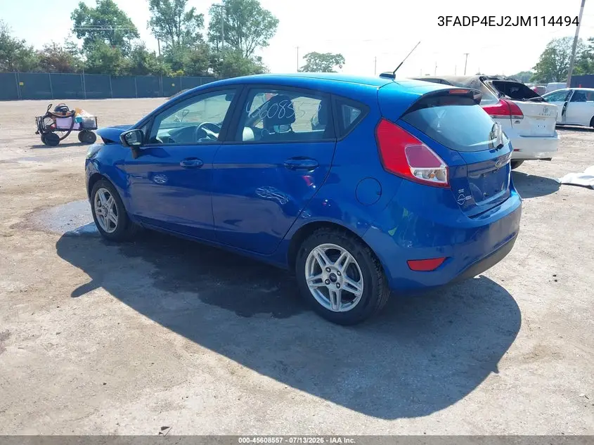 2018 Ford Fiesta Se VIN: 3FADP4EJ2JM114494 Lot: 45608557