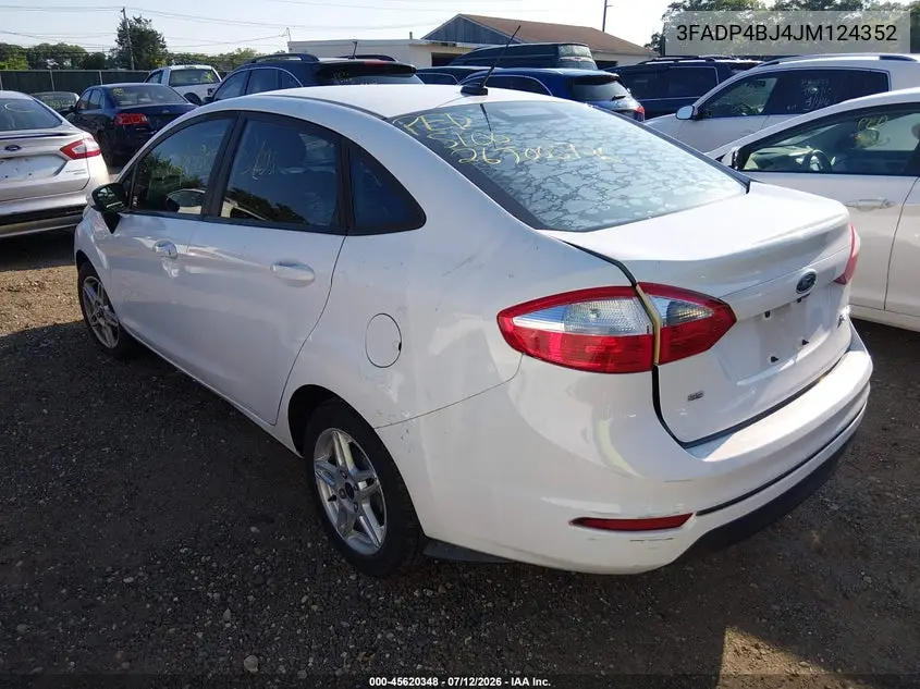 2018 Ford Fiesta Se VIN: 3FADP4BJ4JM124352 Lot: 45620348