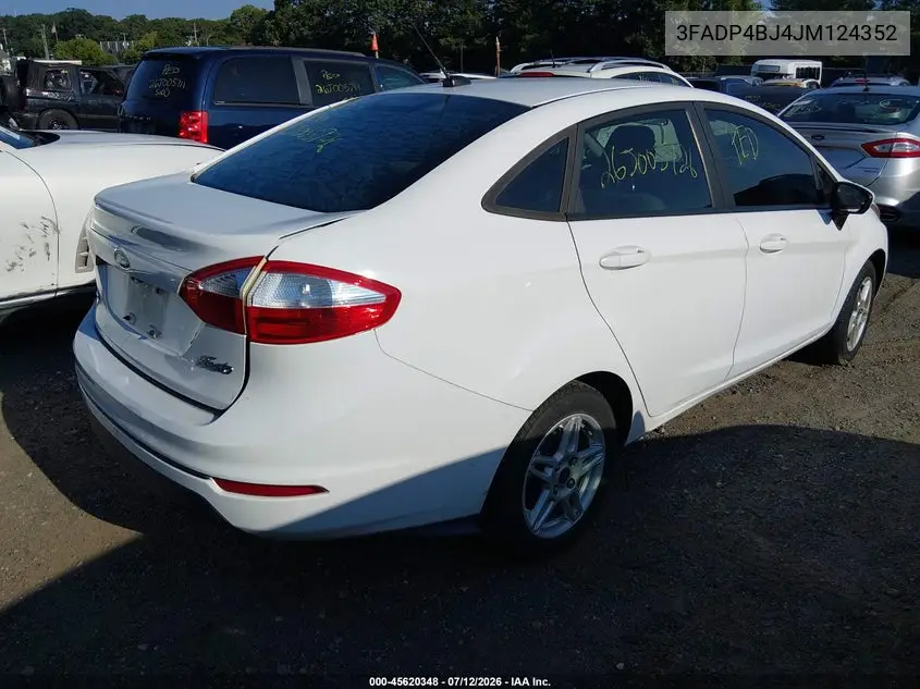 2018 Ford Fiesta Se VIN: 3FADP4BJ4JM124352 Lot: 45620348