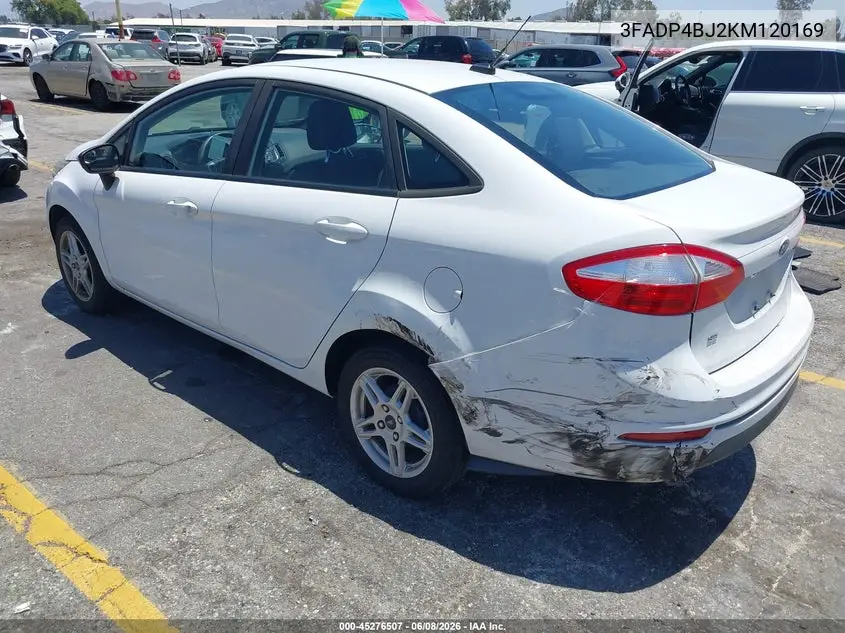 2019 Ford Fiesta Se VIN: 3FADP4BJ2KM120169 Lot: 45276507